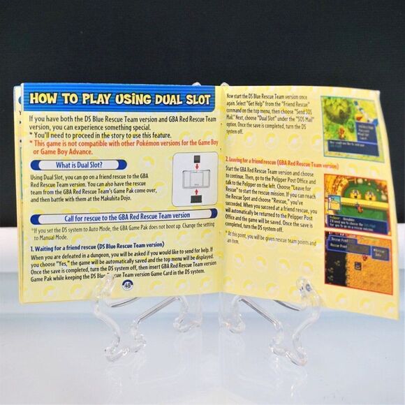 Pokemon Instruction Booklet Mystery Blue Rescue Team & Pamphlet Pokemon Ranger - Picture 8 of 9
